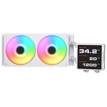 All-in-One-CPU-Flüssigkeitskühler Cougar Poseidon Vistek Pro 240, ARGB, 120-mm-Lüfter, weiß