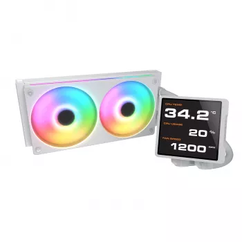All-in-One-CPU-Flüssigkeitskühler Cougar Poseidon Vistek Pro 240, ARGB, 120-mm-Lüfter, weiß