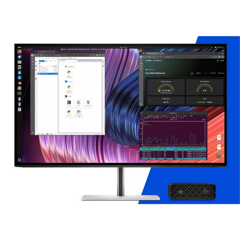HP ZGX Nano G1n AI GB10 128 GB LPDDR5x-SDRAM 4 TB SSD Linux Mini PC Workstation AI Workstation, AI PC Schwarz