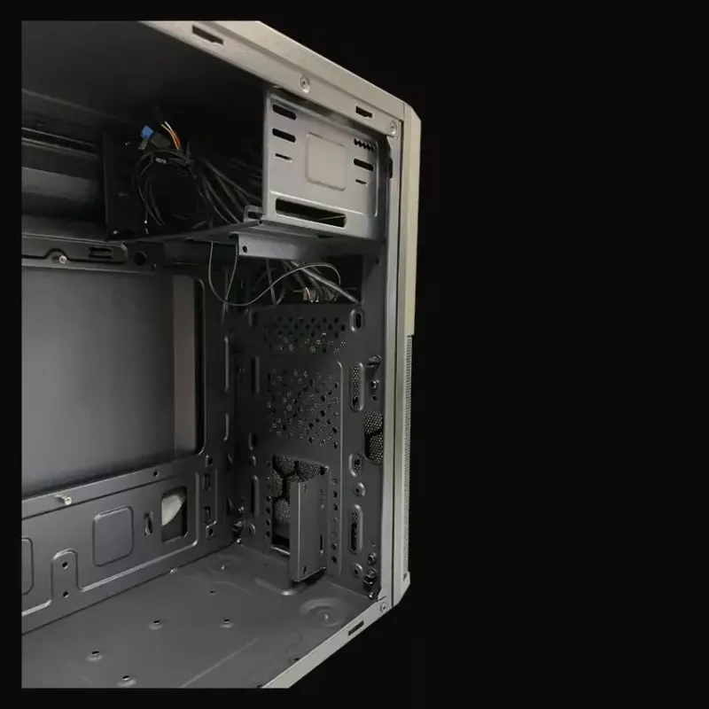 PC Micro Tower Gehäuse LC-Power 2004MB-V3, Micro-ATX/Mini-ITX, schwarz, obenliegendes Netzteil, unterstützt 2×3,5 Zoll + 2×2,5 Zoll, USB 3.2 Gen1