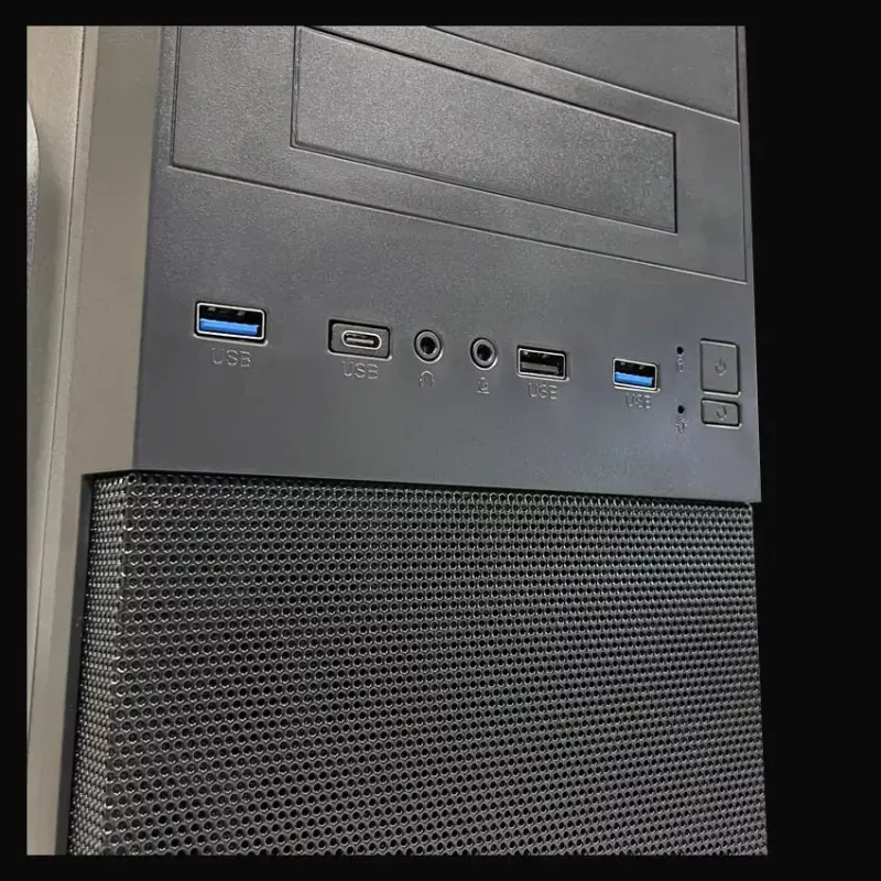 PC Micro Tower Gehäuse LC-Power 2004MB-V3, Micro-ATX/Mini-ITX, schwarz, obenliegendes Netzteil, unterstützt 2×3,5 Zoll + 2×2,5 Zoll, USB 3.2 Gen1