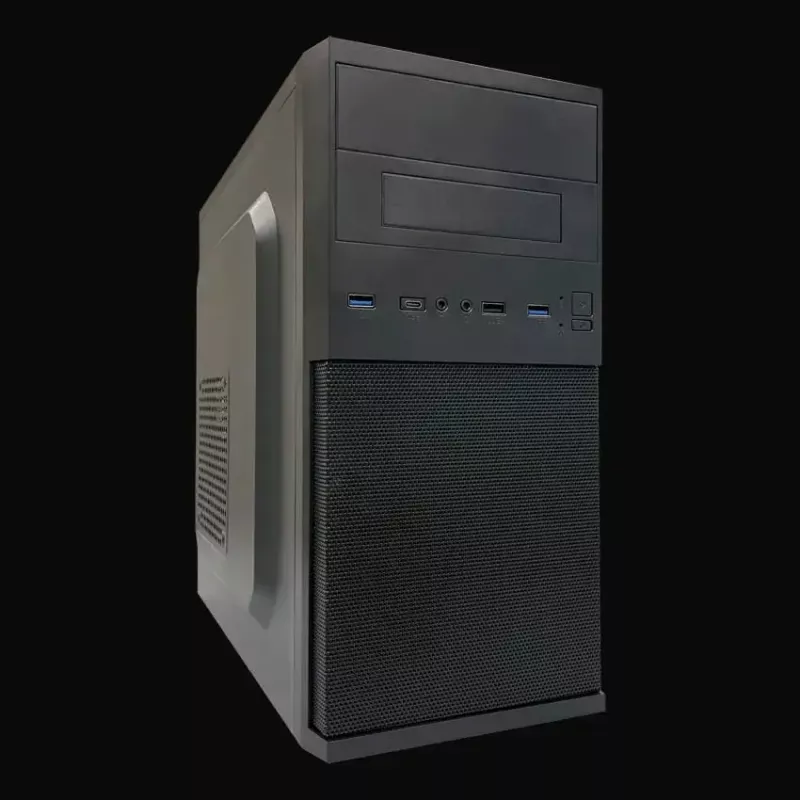 PC Micro Tower Gehäuse LC-Power 2004MB-V3, Micro-ATX/Mini-ITX, schwarz, obenliegendes Netzteil, unterstützt 2×3,5 Zoll + 2×2,5 Zoll, USB 3.2 Gen1