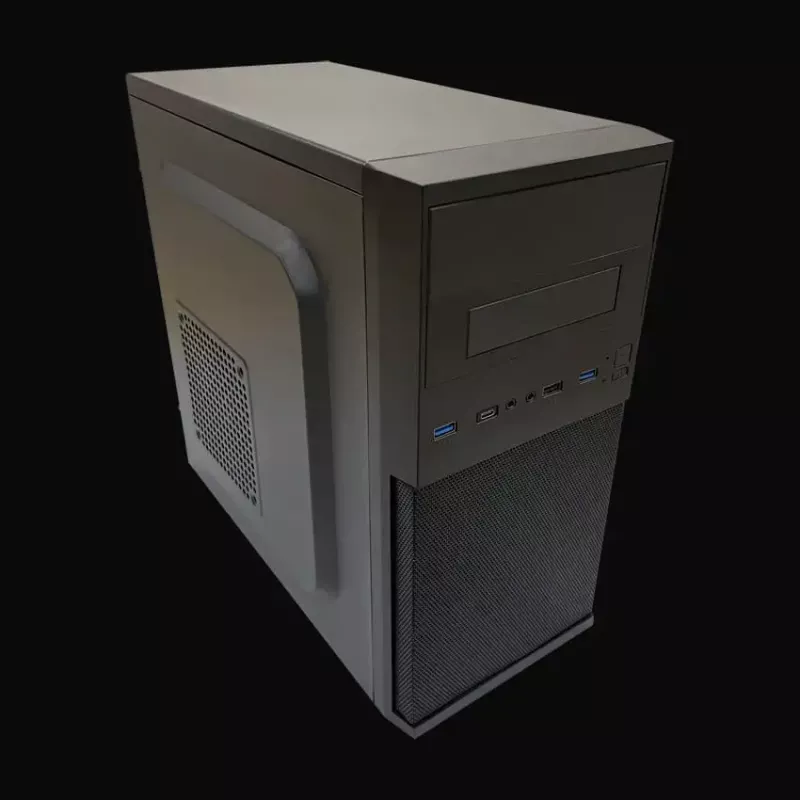 PC Micro Tower Gehäuse LC-Power 2004MB-V3, Micro-ATX/Mini-ITX, schwarz, obenliegendes Netzteil, unterstützt 2×3,5 Zoll + 2×2,5 Zoll, USB 3.2 Gen1
