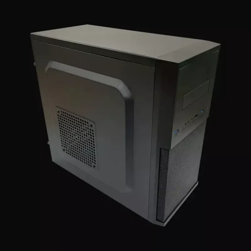 PC Micro Tower Gehäuse LC-Power 2004MB-V3, Micro-ATX/Mini-ITX, schwarz, obenliegendes Netzteil, unterstützt 2×3,5 Zoll + 2×2,5 Zoll, USB 3.2 Gen1