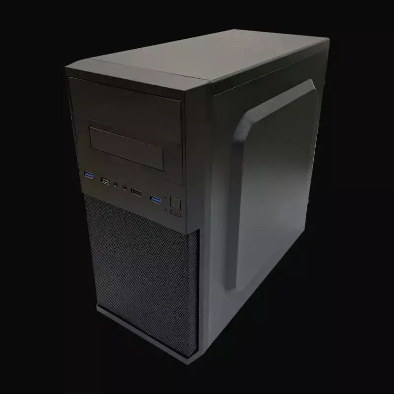 PC Micro Tower Gehäuse LC-Power 2004MB-V3, Micro-ATX/Mini-ITX, schwarz, obenliegendes Netzteil, unterstützt 2×3,5 Zoll + 2×2,5 Zoll, USB 3.2 Gen1