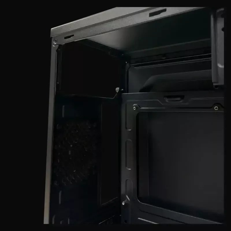 PC Micro Tower Gehäuse LC-Power 2004MB-V3, Micro-ATX/Mini-ITX, schwarz, obenliegendes Netzteil, unterstützt 2×3,5 Zoll + 2×2,5 Zoll, USB 3.2 Gen1