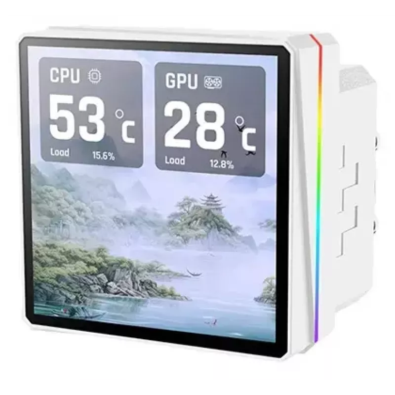 All-in-One-Flüssigkeitskühler Thermaltake TH360 V3 Ultra ARGB — 3x 120 mm Lüfter, 500–2500 U/min, 12 V, Weiß