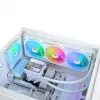 All-in-One-Flüssigkeitskühler Thermaltake TH360 V3 Ultra ARGB — 3x 120 mm Lüfter, 500–2500 U/min, 12 V, Weiß