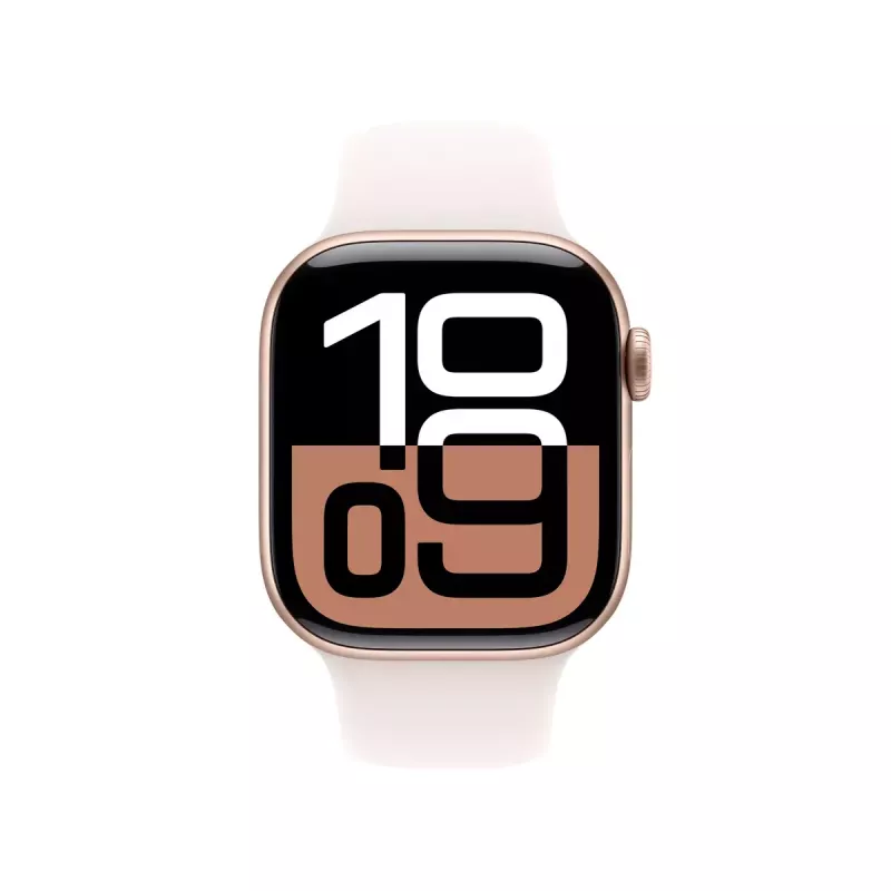 Smartwatch Apple Watch Series 10 GPS + Cellular 42mm Roségold Aluminiumgehäuse Light Blush Sportarmband M/L