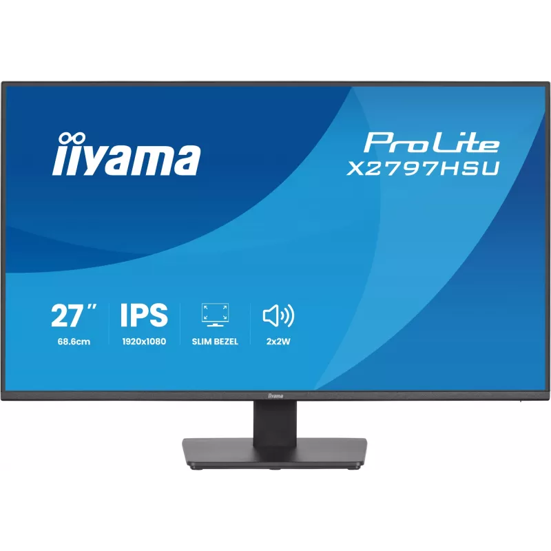 Computermonitor IIYAMA ProLite X2797HSU-B1 27 Zoll (68,6 cm) Full HD 1920×1080 LED matt 4 ms USB 3.2 Gen 1 Lautsprecher VESA schwarz