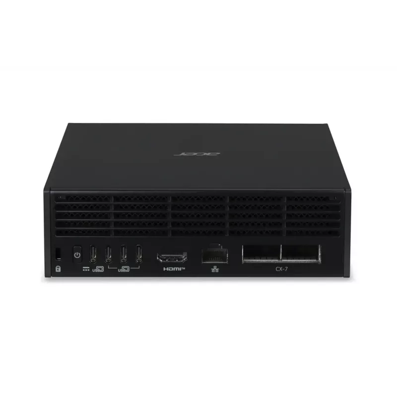 Mini-PC-Workstation Acer Veriton VGN100 GB10, 128 GB LPDDR5x, 4 TB SSD, NVIDIA Schwarzwell, DGX OS, Schwarz/Grau