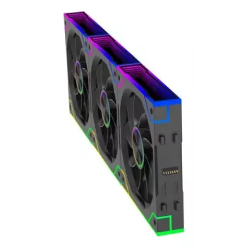 XILENCE XPF360R.ARGB 120 mm PC-Gehäuselüfter 3er-Pack, hydraulisches Lager, 1,9 mmH2O, 7–13,2 V, schwarz