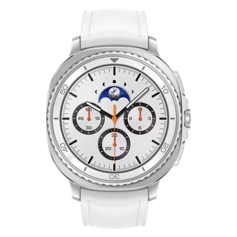 Samsung Galaxy Watch8 Classic 3,3 cm (1,3 Zoll) AMOLED 46 mm Digital 438 x 438 Pixel Touchscreen Silber Wi-Fi GPS (Satellit)