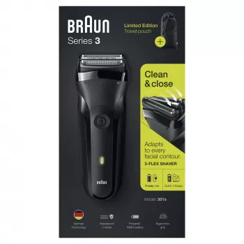 Braun Series 3 301s Folienrasierer Trimmer Schwarz