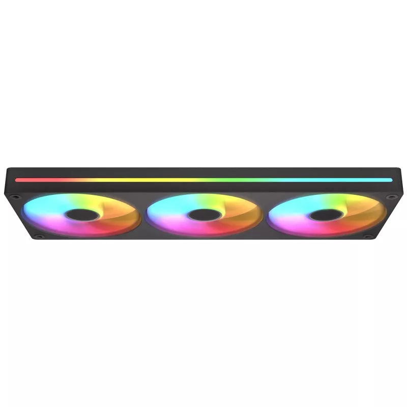 Cougar Unity360-FB Single-Frame 360 ARGB PWM Forward, 120mm×3, 700–2500 RPM, FDB, 5.4 mmH2O, Schwarz