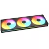 Cougar Unity360-FB Single-Frame 360 ARGB PWM Forward, 120mm×3, 700–2500 RPM, FDB, 5.4 mmH2O, Schwarz