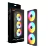 Cougar Unity360-FB Single-Frame 360 ARGB PWM Forward, 120mm×3, 700–2500 RPM, FDB, 5.4 mmH2O, Schwarz