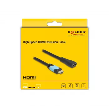 DeLOCK High Speed HDMI-Verlängerungskabel 48 Gbit/s 8K 60 Hz 1 m
