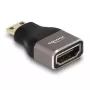 DeLOCK HDMI Adapter Mini-C Stecker zu A Buchse 8K 60 Hz grau Metall