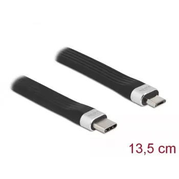 FPC-Flachbandkabel DeLOCK USB 2.0 Typ-C auf Micro-B 86793