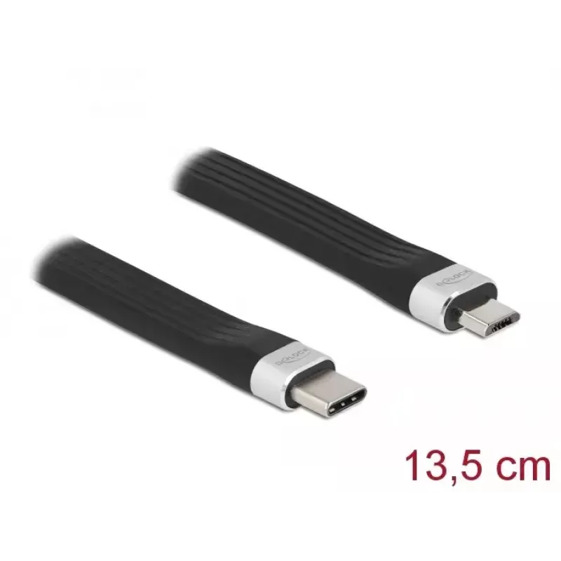 FPC-Flachbandkabel DeLOCK USB 2.0 Typ-C auf Micro-B 86793