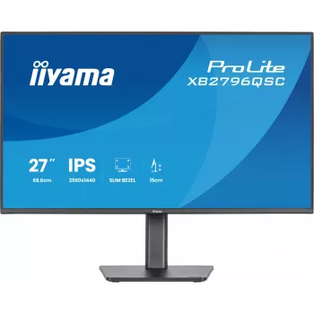 27 Zoll IIYAMA ProLite XB2796QSC-B1 IPS Quad HD 2560x1440 LED-Monitor, 4 ms, USB-C, Lautsprecher, höhenverstellbar, VESA