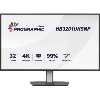 IIYAMA 32 Zoll ProGraphic HB3201UHSNP-B1 4K UHD IPS LCD-Monitor mit USB-C und DisplayPort