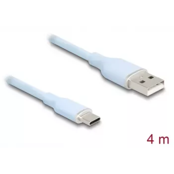 DeLOCK USB-Kabel USB 2.0 4 m USB A USB C Blau 81224