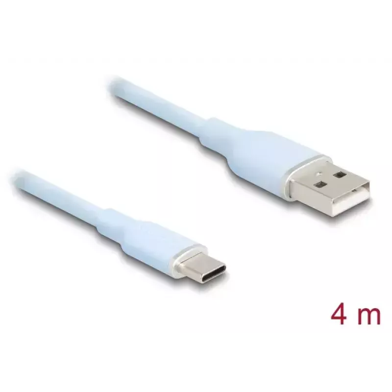 DeLOCK USB-Kabel USB 2.0 4 m USB A USB C Blau 81224