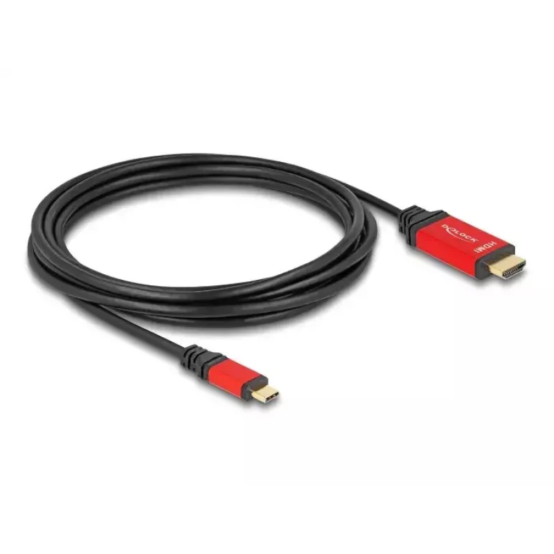 DeLOCK USB Type-C zu HDMI Kabel 8K 60Hz HDR 3m Rot