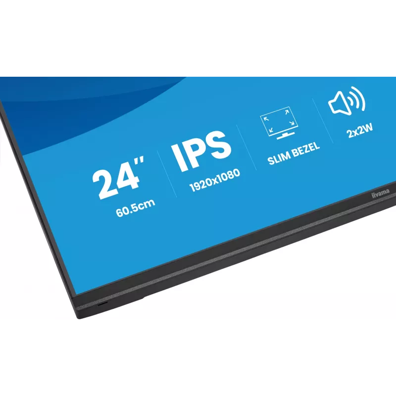 IIYAMA ProLite X2497HSU-B1 Monitor 23,8 Zoll (60,5 cm) Full HD IPS 1920×1080 4 ms USB‑C 2×, Lautsprecher, VESA, Schwarz