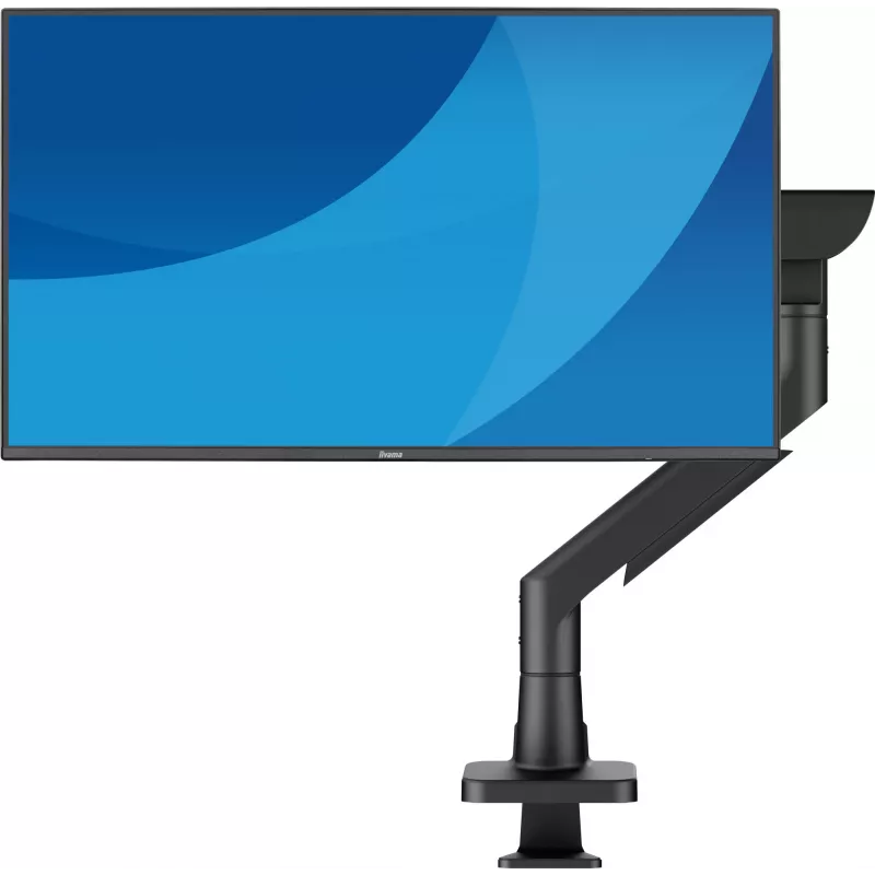 Monitor-Tischhalterung IIYAMA DS6001C-B1 für 49-Zoll-Bildschirme (124,5 cm), Klemme/Tischdurchführung, VESA 75x75–100x100, höhenverstellbar, neigbar -60–50°, schwarz