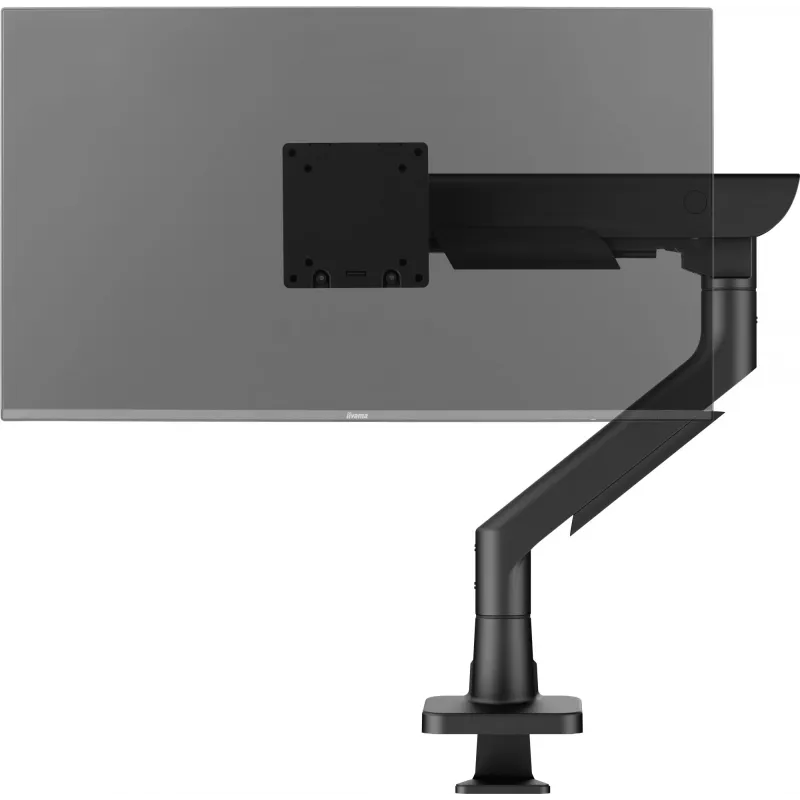 Monitor-Tischhalterung IIYAMA DS6001C-B1 für 49-Zoll-Bildschirme (124,5 cm), Klemme/Tischdurchführung, VESA 75x75–100x100, höhenverstellbar, neigbar -60–50°, schwarz