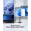 ICY BOX Adapter USB Type-C auf 3x HDMI, USB 3.2 Gen 2 (3.1 Gen 2) Type-C, HDMI, 10000 Mbit/s, 144 Hz, 3840 x 2160, 7680 x 4320, 7680 x 4320 Pixel