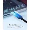 ICY BOX Adapter USB Type-C auf 3x HDMI, USB 3.2 Gen 2 (3.1 Gen 2) Type-C, HDMI, 10000 Mbit/s, 144 Hz, 3840 x 2160, 7680 x 4320, 7680 x 4320 Pixel