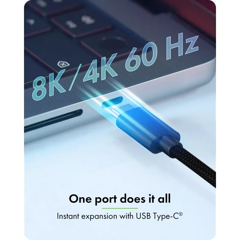 ICY BOX Adapter USB Type-C auf 3x HDMI, USB 3.2 Gen 2 (3.1 Gen 2) Type-C, HDMI, 10000 Mbit/s, 144 Hz, 3840 x 2160, 7680 x 4320, 7680 x 4320 Pixel