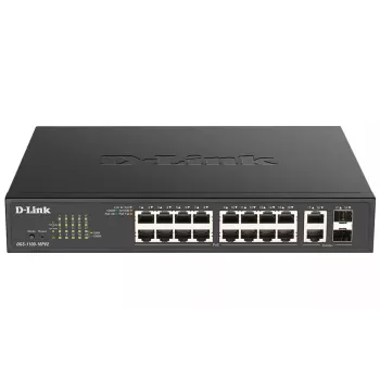 D-Link DGS-1100-18PV2 Netzwerk-Switch Managed L2 Gigabit Ethernet (10/100/1000) Power over Ethernet (PoE) 1U Schwarz