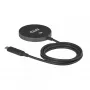 Wireless Charger pad CLUB3D CAC-3027 Qi2 25W MagSafe-kompatibles magnetisches Pad, DC Ladegerät für Innenräume, 1 m Kabel, schwarz