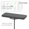 Wireless Charger pad CLUB3D CAC-3027 Qi2 25W MagSafe-kompatibles magnetisches Pad, DC Ladegerät für Innenräume, 1 m Kabel, schwarz