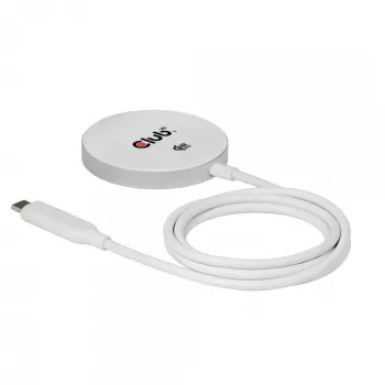 Wireless Charger club 3d CAC-3026 25W Qi2 magnetisches Pad, Qi 2.2 MagSafe kompatibel, 1 m Kabel, weiß