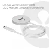 Wireless Charger club 3d CAC-3026 25W Qi2 magnetisches Pad, Qi 2.2 MagSafe kompatibel, 1 m Kabel, weiß
