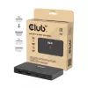 KVM switch club 3d Dual USB-C to HDMI, 2‑port, 4K UHD 3840x2160, USB-C console, 65W PD, schwarz