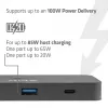 KVM switch club 3d Dual USB-C to HDMI, 2‑port, 4K UHD 3840x2160, USB-C console, 65W PD, schwarz