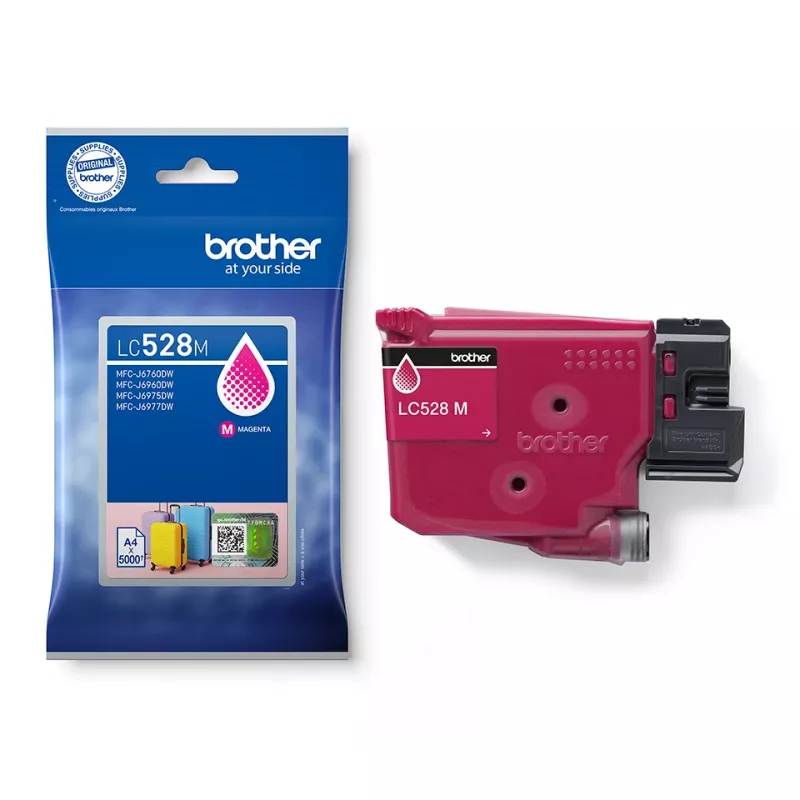 Tintenpatrone Brother LC528M Original Magenta, Einzelpack, Reichweite 5000 Seiten