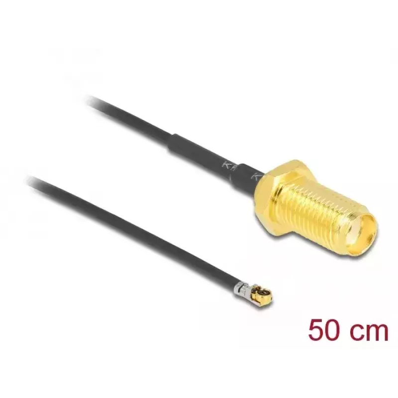 Koaxialkabel DeLOCK 12666 0,5 m SMA MHF 4L LK Schwarz