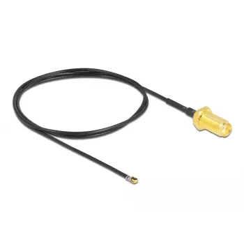 Koaxialkabel DeLOCK 12666 0,5 m SMA MHF 4L LK Schwarz