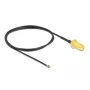 Koaxialkabel DeLOCK 12666 0,5 m SMA MHF 4L LK Schwarz