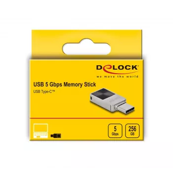 USB Flash Drive DeLOCK 256GB USB-C 3.2 Gen 1 Metallgehäuse