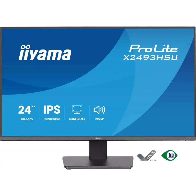 Monitor IIYAMA X2493HSU-B1 24 Zoll (60,5 cm) IPS 16:10 HDMI DisplayPort 2×USB