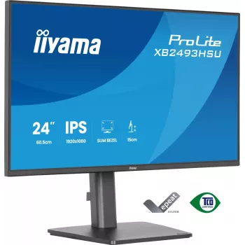Computermonitor IIYAMA ProLite XB2493HSU-B1 60,5 cm (23,8 Zoll) Full HD IPS LED, 1920×1080, 1 ms, 178° Blickwinkel, USB-Hub, Lautsprecher, schwarz